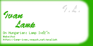 ivan lamp business card